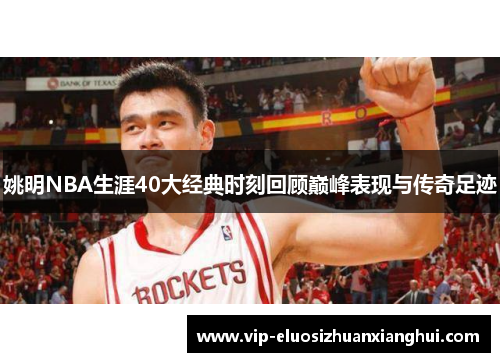 姚明NBA生涯40大经典时刻回顾巅峰表现与传奇足迹